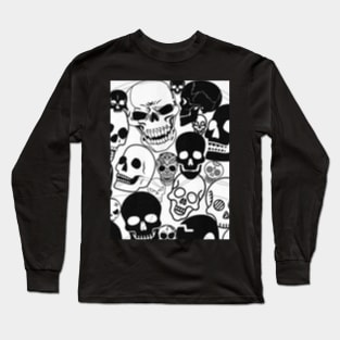 Spooky Skulls for Halloween, scary Halloween skull Long Sleeve T-Shirt